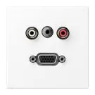 Jung MALS1072WWM multimedia connection system Cinch audio / mini jack 3.5 mm / VGA, LS series, snow white matt Jung MALS1072WWM multimedia connection system Cinch audio / mini jack 3.5 mm / VGA, LS series, snow white matt