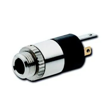 Busch-Jaeger 0264 mini jack socket 3.5 mm, for mounting in communication adapters, chrome gloss