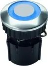 Grothe PROTACT 220 LED blue V2A bell button, 63232