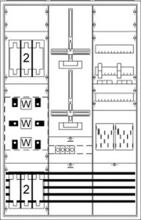 ABB Striebel & John KS406EHZ measuring and transformer cabinet surface-mounted, with BKE-I, 2CPX032611R9999