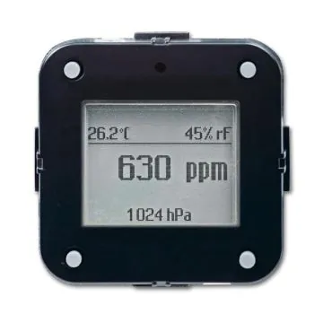 Busch-Jaeger 1091 U Busch room air sensor® CO2, for controlling the supply of fresh air in rooms by opening or switching windows/fans.