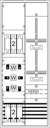 ABB Striebel & John KS4205 measuring and transformer cabinet, surface-mounted with meter cross, 2CPX032781R9999