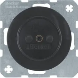 Berker 6167032045 socket without protective contact black, glossy Berker R.1/R.3