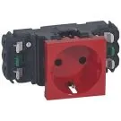 Legrand 077411 socket MOSAIC 1f DLP SL rt , (red)