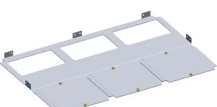 ABB Striebel & John RB26F1 base plate with one flange opening per field width, 2-field wide, depth , 2CPX045796R9999