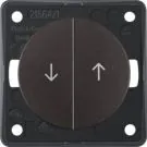 Berker 936532501 Blind rocker switch with imprint symbol arrow brown, matt Integro Flow/Pure