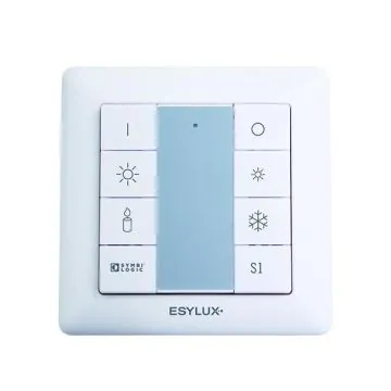 EsyLux EC10430930 Push Button 8x DALI TWwhite button