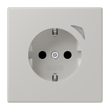Jung BTLC1521S205 JUNG HOME SCHUKO® socket, 16 A 250 V ~, screw terminals, with function display, integrated increased contact protection, SAFETY+, thermoplastic painted ( LC32013 )