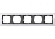 Gira 0215728 5-way cover frame for anthracite Gira Event Clear White