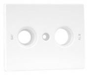 EFAPEL C.PLATE F/R TV-SAT SOCK MULTIBR 2 OUTP WHITE