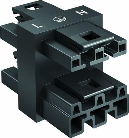 OBO Bettermann 6108972 3-pole 1E-3A WINSTA 46x30x33 PA black distribution block