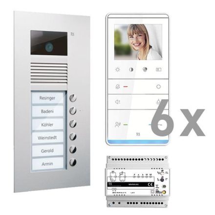 TCS PVU17060-0010 video:pack 6 buttons AVU+IVW5111 UP video intercom set