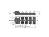 Turck 6611954 TB-8M12-5P3-5/TXL actuator and sensor distributor