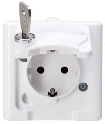 Kopp 103402000 AP-wet room 1f. 16A 250V IP44 0 aw SCHUKO socket