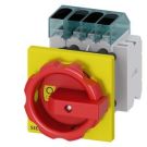 Siemens 3LD3354-1TL53 switch disconnector 3LD3 Iu=40A 3p+N 15.0kW red/yellow 1NC+1NO