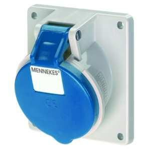 Mennekes 1637 panel socket TwinCONTACT 16A 4-pole 9h 230V IP44