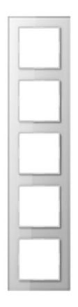 Jung AC585GLWW glass frame 5-way, vertical and horizontal mounting, glass, A CREATION, alpine white