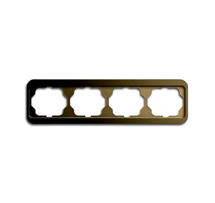 Busch-Jaeger 1724-21 cover frame, 4-way frame bronze