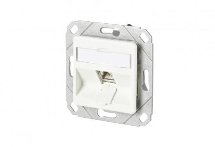 METZ CONNECT 1 port 180° UPk RAL9010 C6A module, 130B11D11102-E