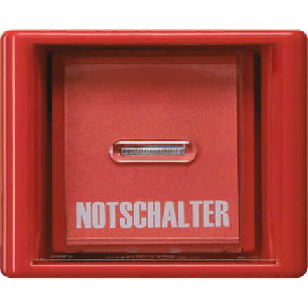 Jung AS561GLRT cover with glass pane, AS series, red (with red rocker)