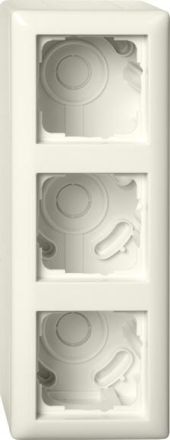 Gira 106301 3f.+Frame Standard 55 cream white surface-mounted housing