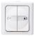 Kopp 560902013 AP-Wet room BLUE arctic white blind switch