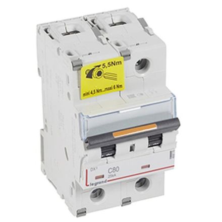 Legrand 409775 Circuit breaker DX3 C80A 2P 25KA 3M