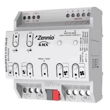 Zennio ZCL-FC010V MAXinBOX FC 0-10V for 2/4 pipe units FanCoil Controller