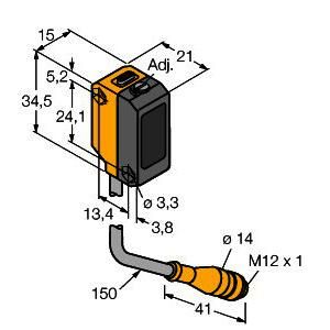Turck 3075742 QS18VP6LAF250Q5 Laser light sensor