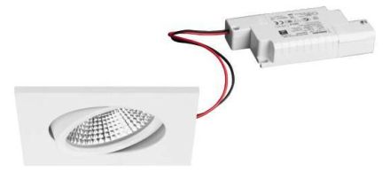 Brumberg 39488173 230V AC 7W 3000K structured LED recessed ceiling spotlight