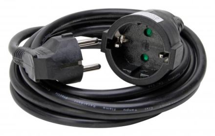 Kopp 143205043 SCHUKO extension 3m 3x1.5qmm PVC black
