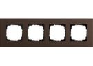 Gira 0214223 4-way cover frame Gira Esprit Lin.Mplx.DBrown
