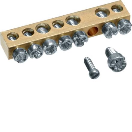 Hager K142D brass rail 49mm 7 terminal points