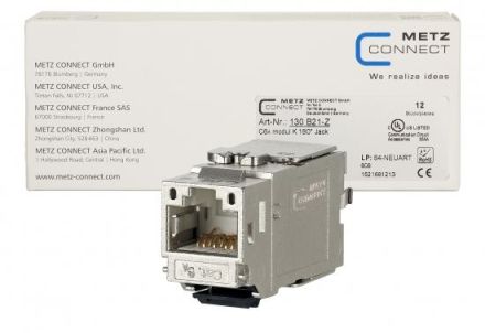 METZ CONNECT K 180° Jack C6A module, 130B21-Z