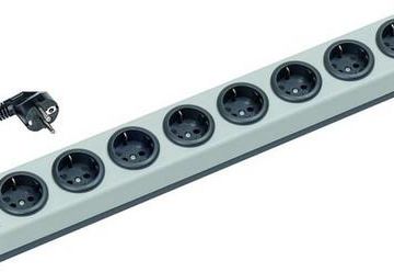 Apsa 05000.0008.09.020 5000/8 si/sw 90° without switch 8-way power strip