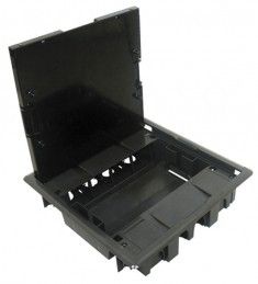 EFAPEL FLOOR BOX ANTHRACITE-16M STAINLESS STEEL COV
