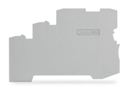 Wago 2000-5391 1 mm thick for 3-wire terminals grey end and intermediate plate