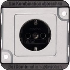 MERTEN MEG2400-7060 SCHUKO socket matt silver