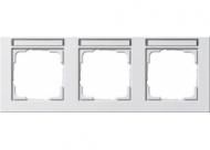 Gira 109322 3-way cover frame BSF horizontal Gira E2 pure white matt