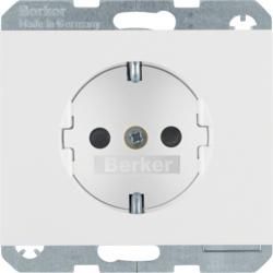 Berker 41357009 SCHUKO socket polar white, glossy Berker K.1