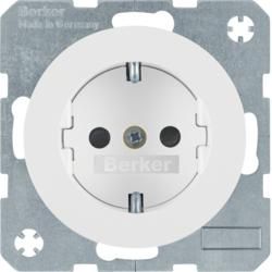 Berker 47232089 SCHUKO socket polar white, glossy Berker R.1/R.3