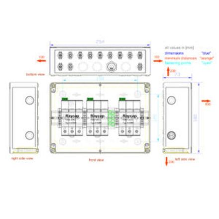 enwitec electronic 10014801 S-1000-3x1R-X-BC-PC-1.0 MC4 generator connection box