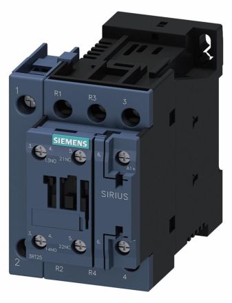 Siemens 3RT2526-1BP40 4-pin. AC-3 11kW 230 VDC Contactor
