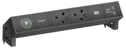 Bachmann 902.830 power strip 2f black 0.2m 45° IP20