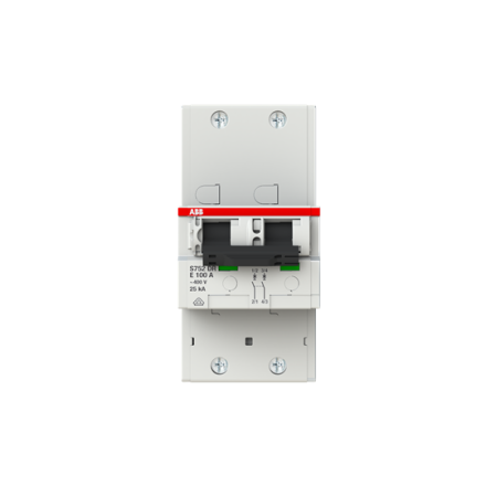 ABB Stotz-Kontakt 2CDH782010R0822 S752DR-E 100 25kA E100A 2P miniature circuit breaker