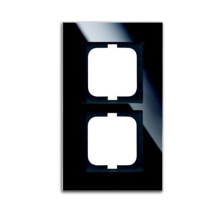 Busch-Jaeger 1722-825 cover frame, 2-way frame glass black
