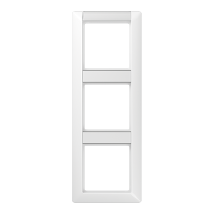 Jung AS583NAWW frame 3-way, with label field, vertical mounting, Duroplast, AS 500, alpine white