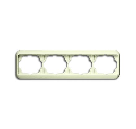 Busch-Jaeger 1724-22G cover frame, 4-way frame ivory/white