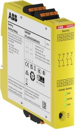 ABB Stotz-Kontakt 2TLA010052R0401 SENTRY SSR32P Relay outputs 2NO+2NC safety relay