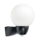 EsyLux EL10026126 wall light LB16 AL P Garda black incl. opal glass